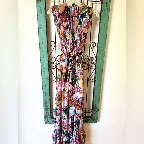 Monash Apparel Floral Chiffon Maxi Dress – NWT – Size S - Picture 6 of 10